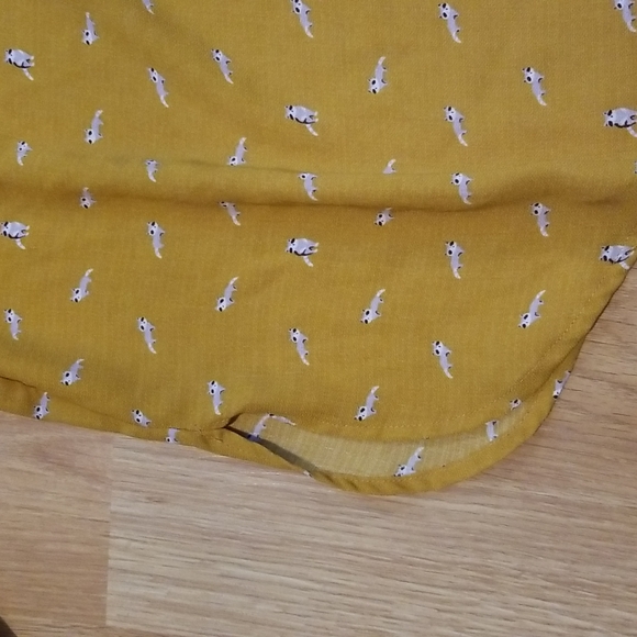 Fun 2 fun yellow raccoon print pull over long sleeve blouse tunic dress 1XL - Picture 6 of 10